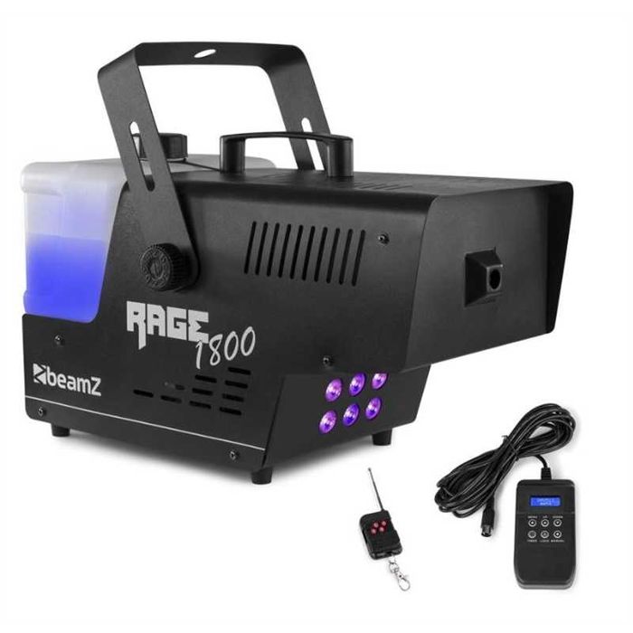 MÁQUINA FUMO 1800W BEAM Z DMX COM LED RGB + 2 COMANDOS Ref. 2210.1951