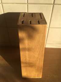 Drewniany stojak na noże, używany
