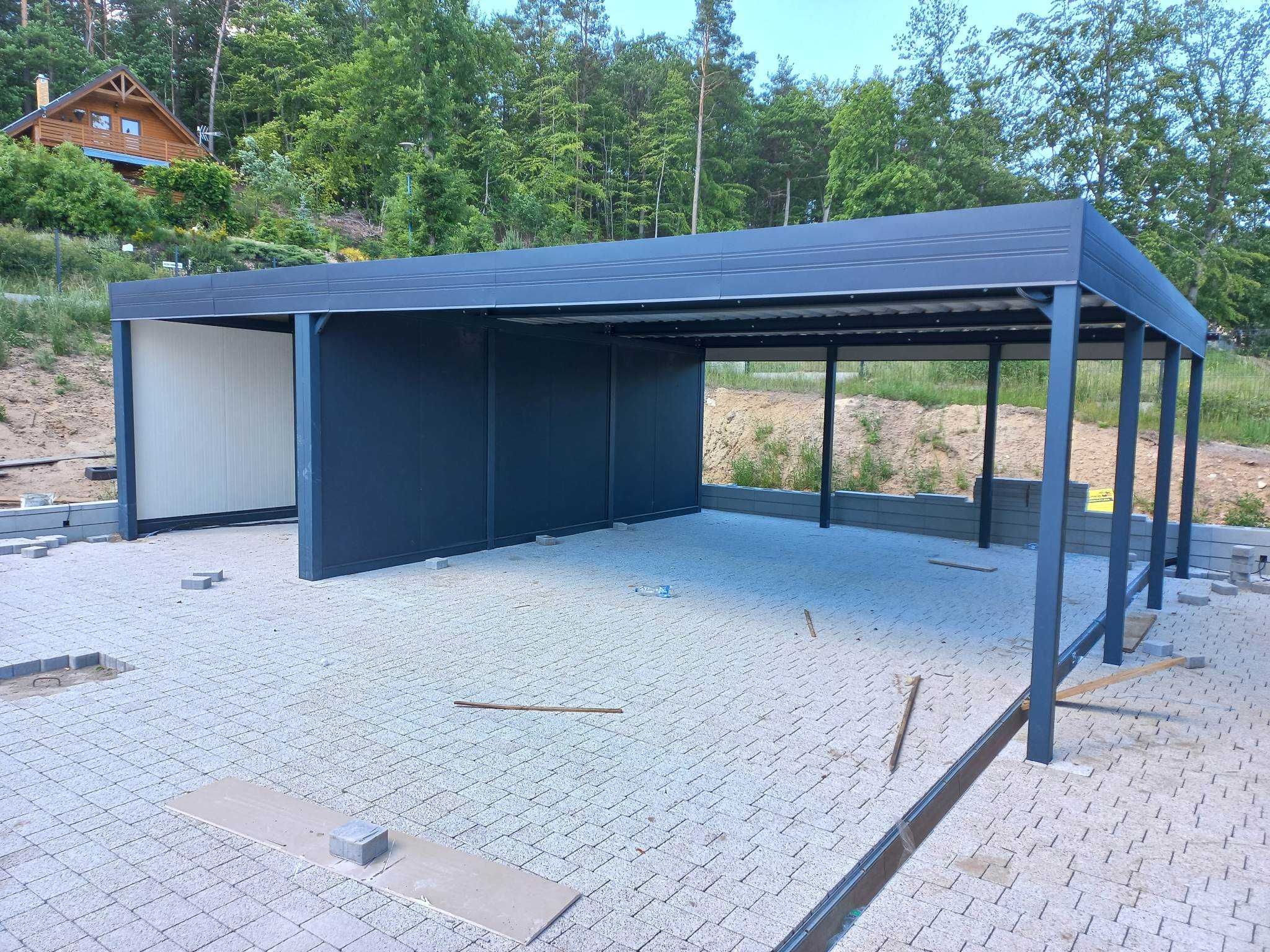 Wiata samochodowa dwustanowiskowa 6x6m, garażowa, carport na wymiar!