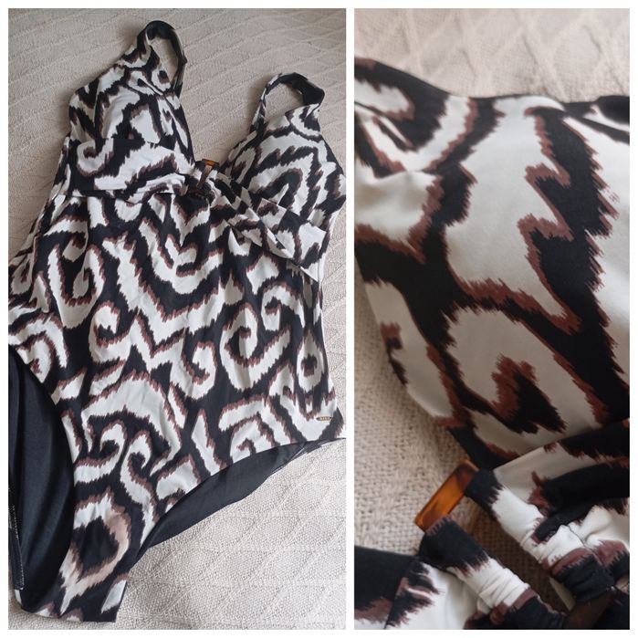 Elegancki strój kąpielowy 44r wzór zebra panterka