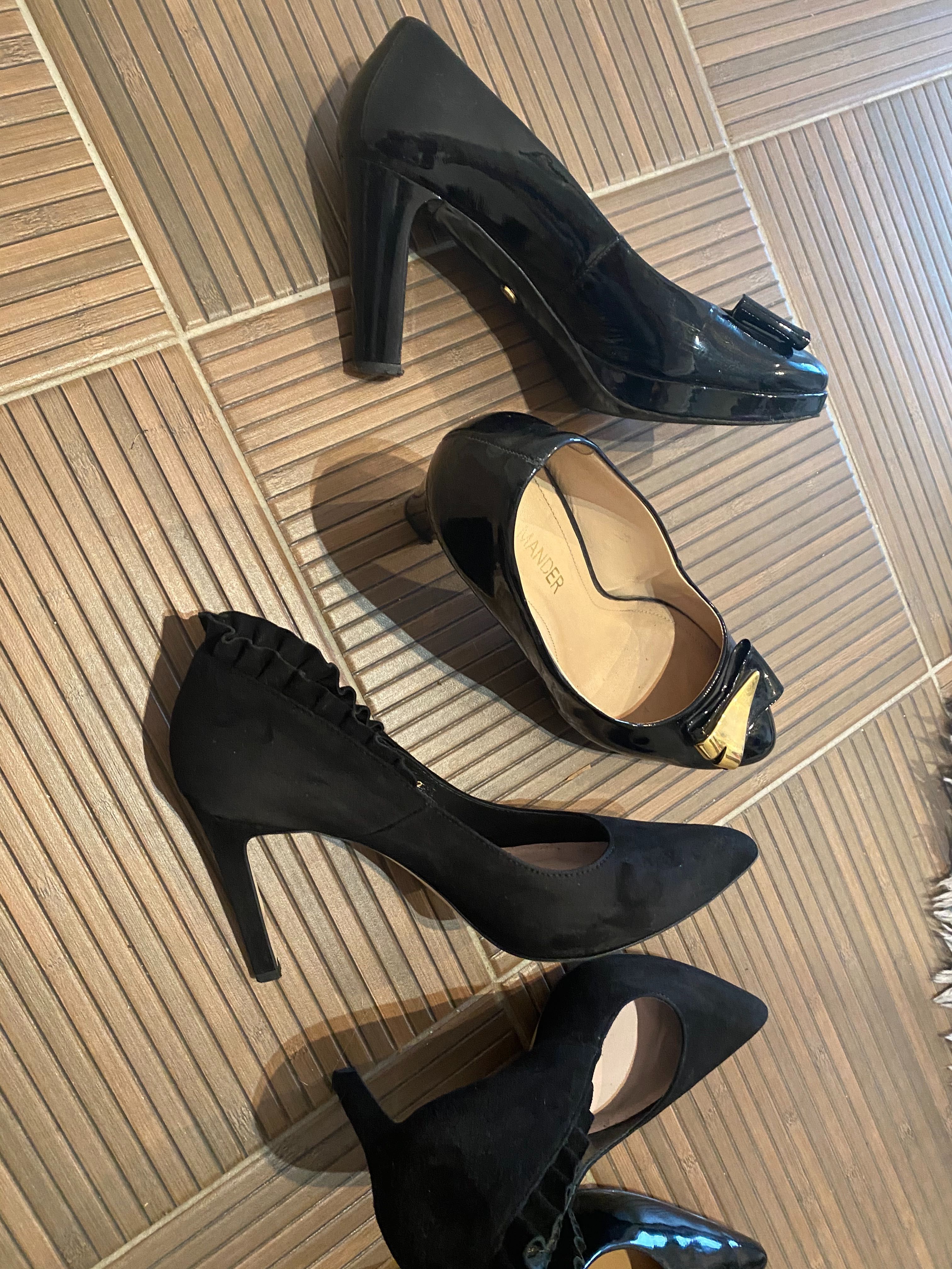 Buty skórzane zamszowe kozaki szpilki kazar carini salamander 39
