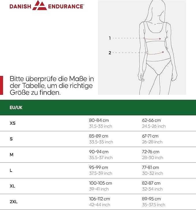 DANISH ENDURANCE Zestaw 2 damskich podkoszulków bambusowych, rozm. M