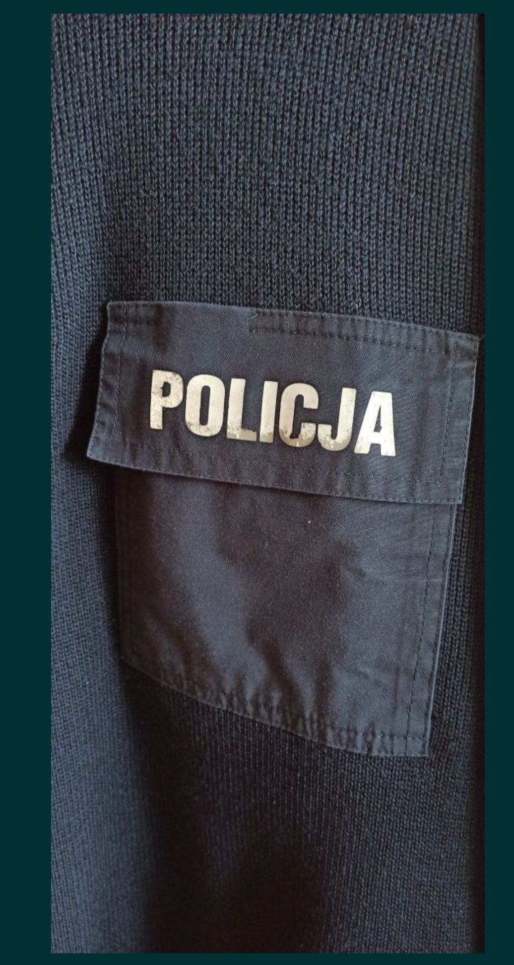 Swetr granatowy policja