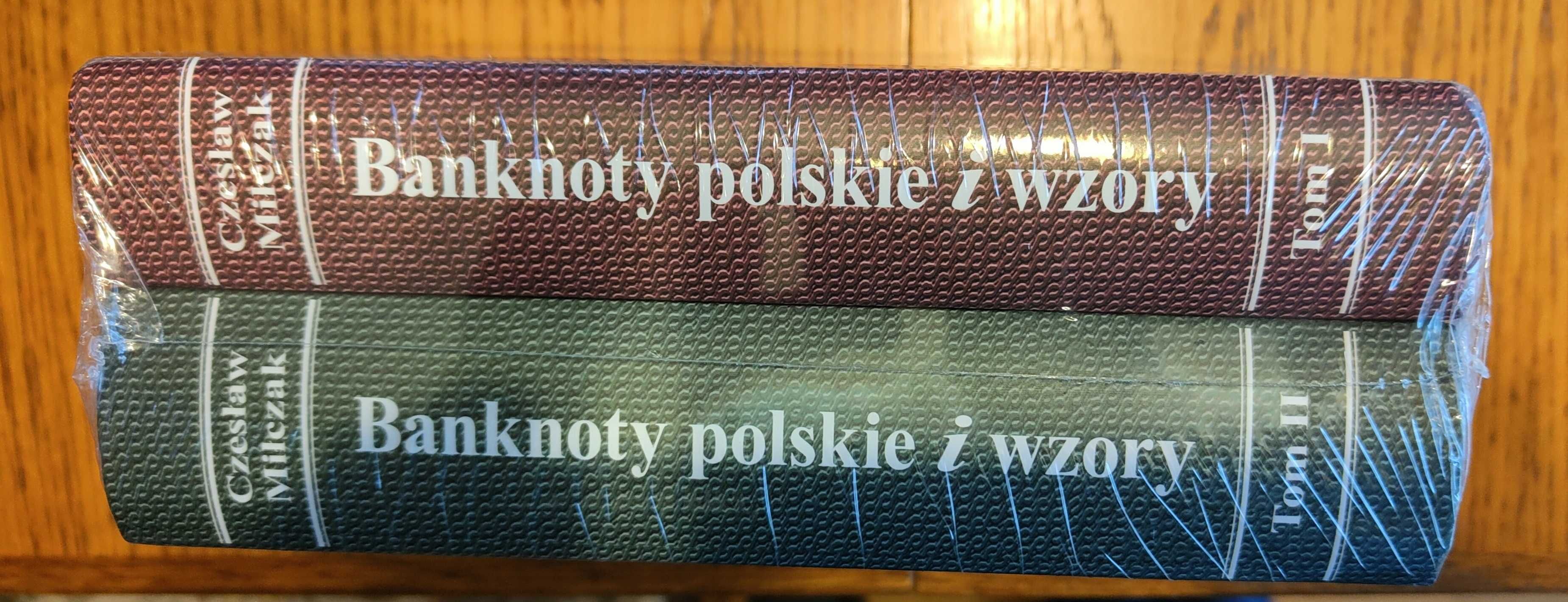 Banknoty polskie i wzory tom I i II Czesław Miłczak + cenniki folia