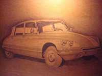 "Citroën DS" gravado a fogo.