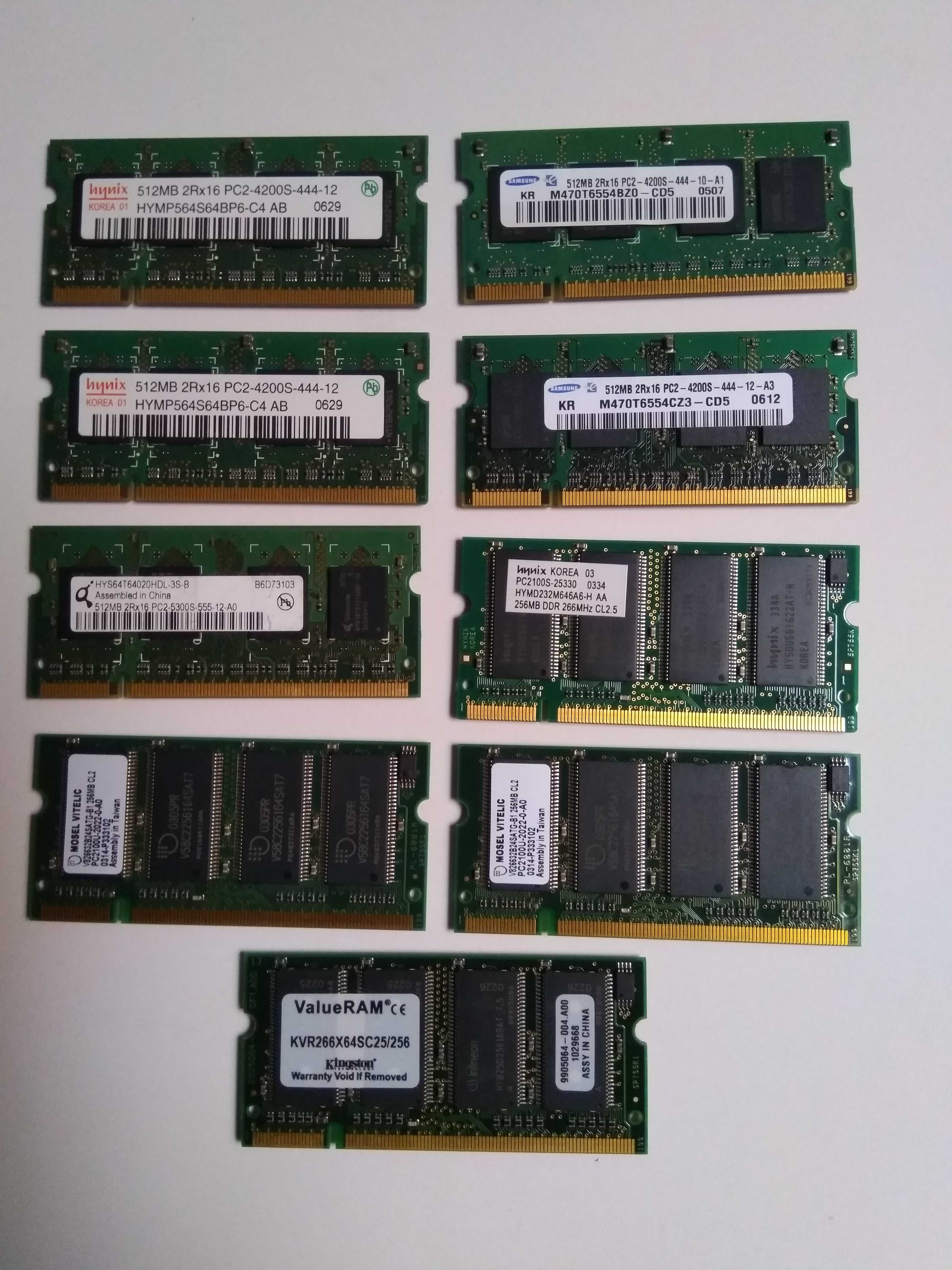 lotes de memórias RAM, ddr2, ddr3 e ddr4, desde 5 euros