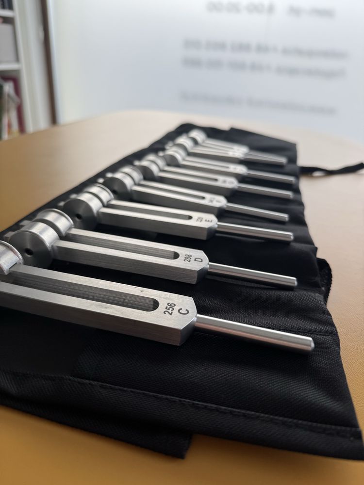 Zestaw kamertonów harmonicznych w C-C do muzykoterapii