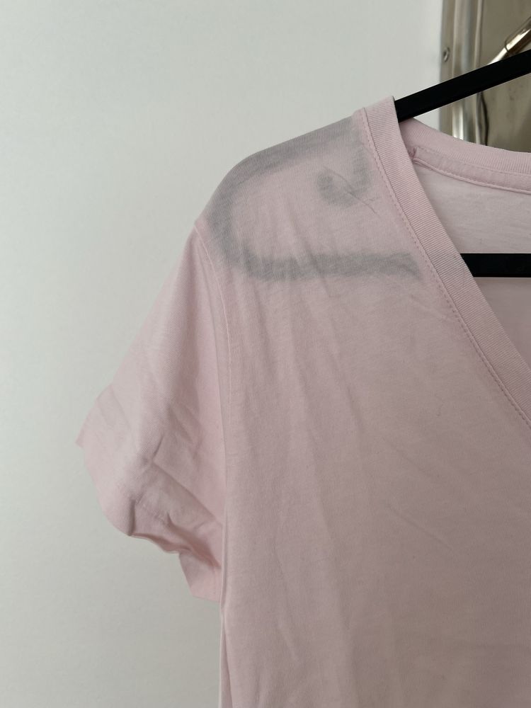 Jasnoróżowy t-shirt Ralph Lauren roz. M