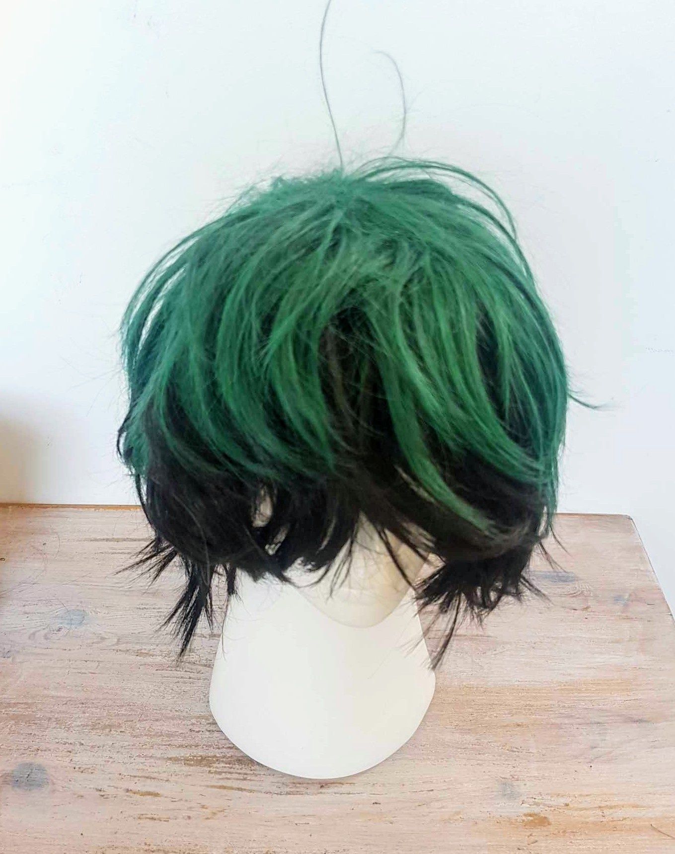 Czarno zielona peruka izuku anime cosplay. A1765