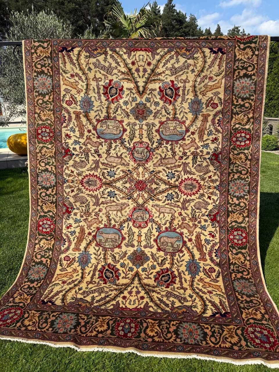 Dywan perski wełniany kaszmirowy Iran Ghoum 300x200 gal. 20 tyś
