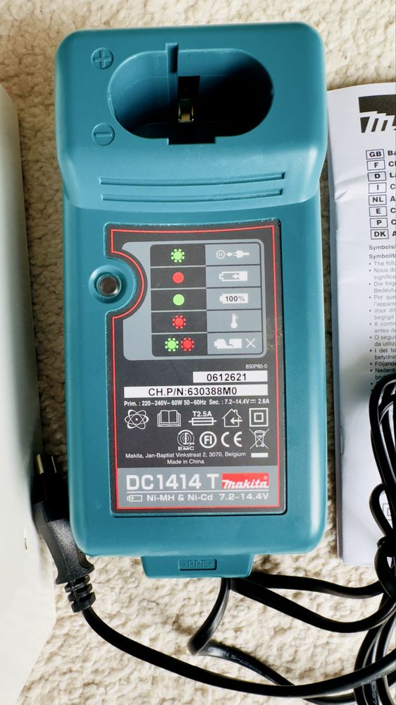 Makita DC1414 – Ładowarka do akumulatorów Ni-MH i Ni-Cd 7.2V–14.4V
