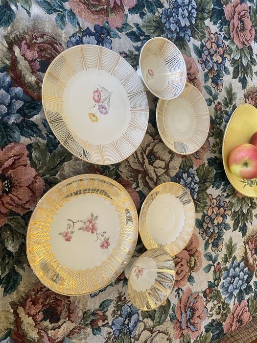 Wyjatkowy zloty komlet do herbaty