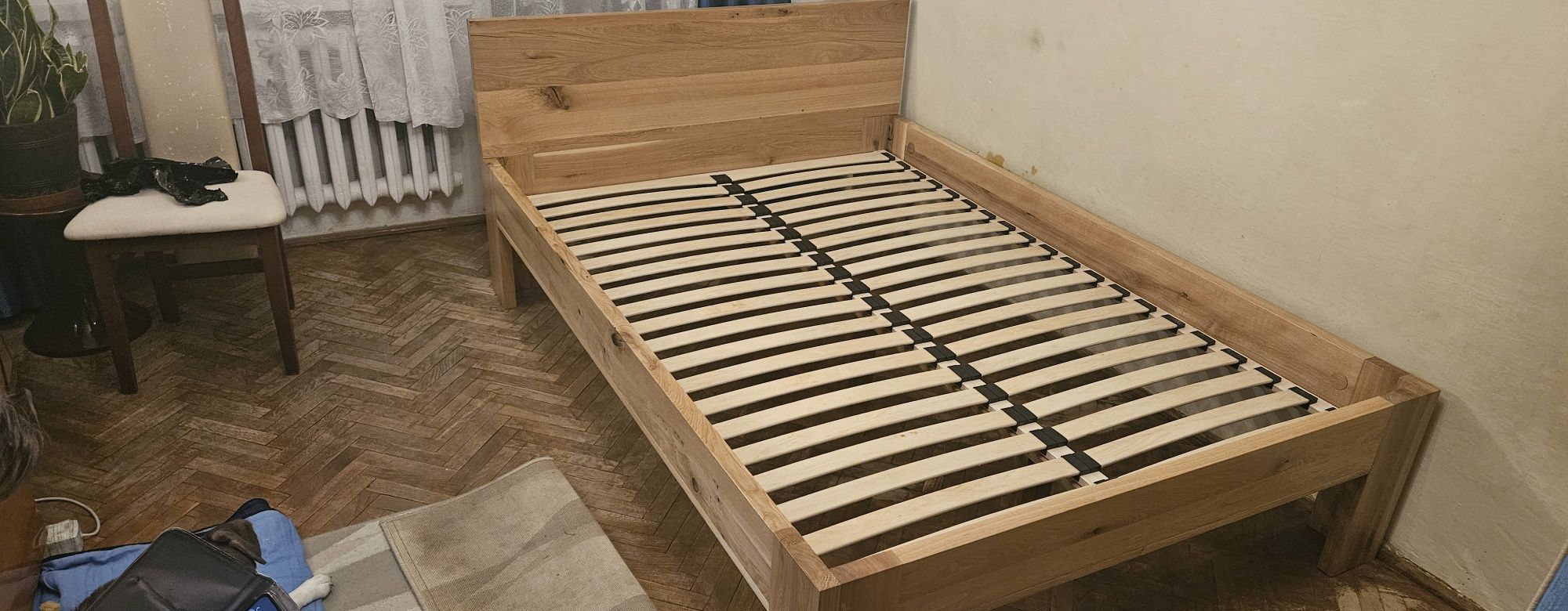 Łóżko dębowe rustykalne