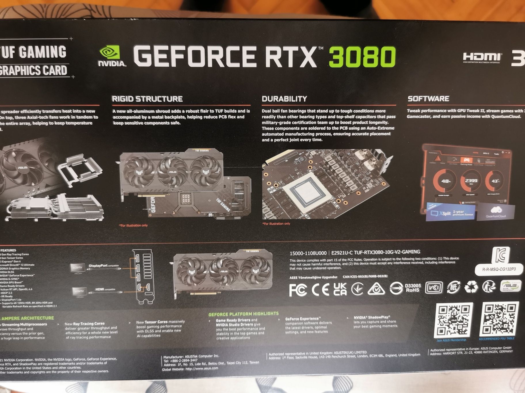 Rtx 3080 tuf gaming oc v2 10gb nie lhr