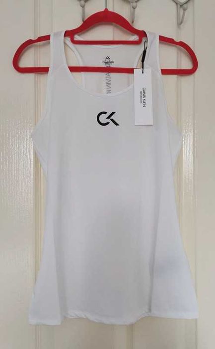 Biały sportowy top Calvin Klein Performance