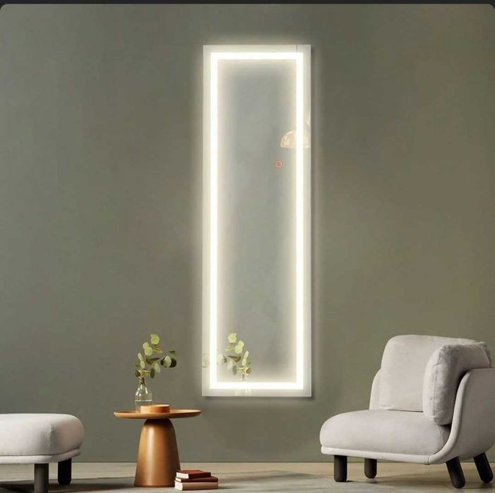 Pełnowymiarowe lustro z diodami