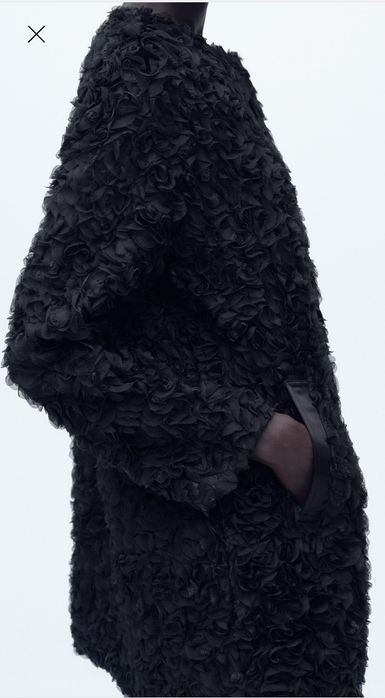 Піджак пальто чорне Zara, комбінований М