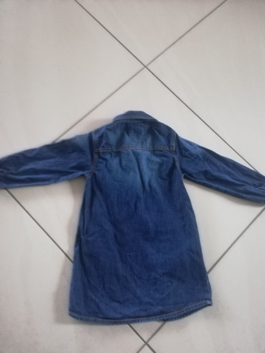 Sukienka jeansowa tunika Next 110 cm