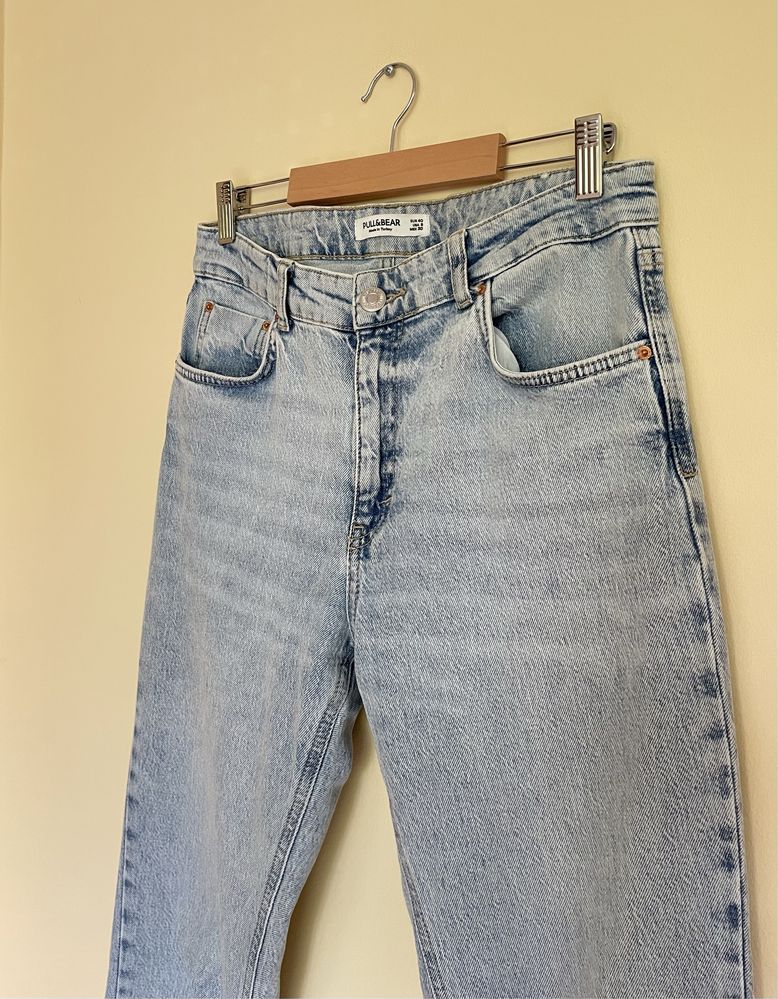 Pull&Bear spodnie jeansowe prosta nogawka 40 M jasne