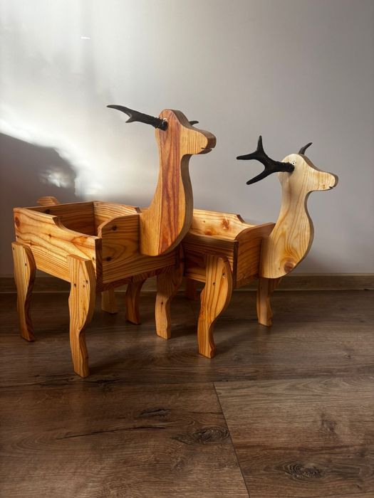 Jeleń donica drewniana