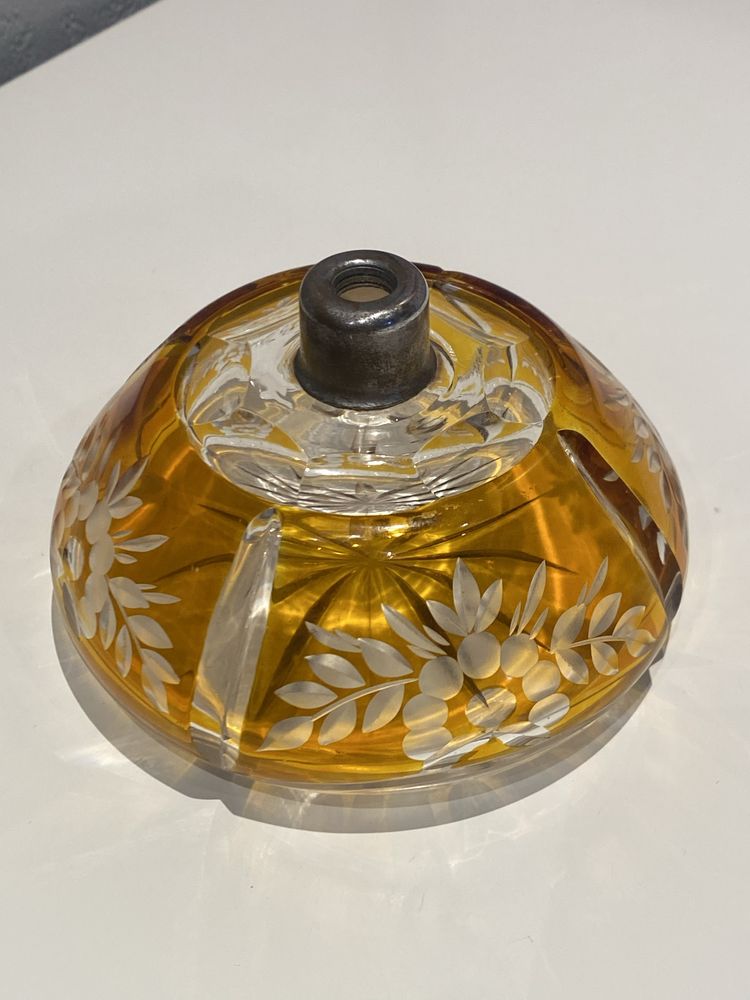 Antyczny krysztalowy flakon na perfumy - karafka - vintage - retro