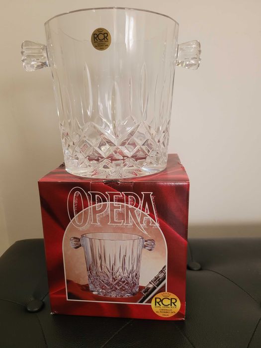 Balde de gelo cristal lapidado . Novo com caixa