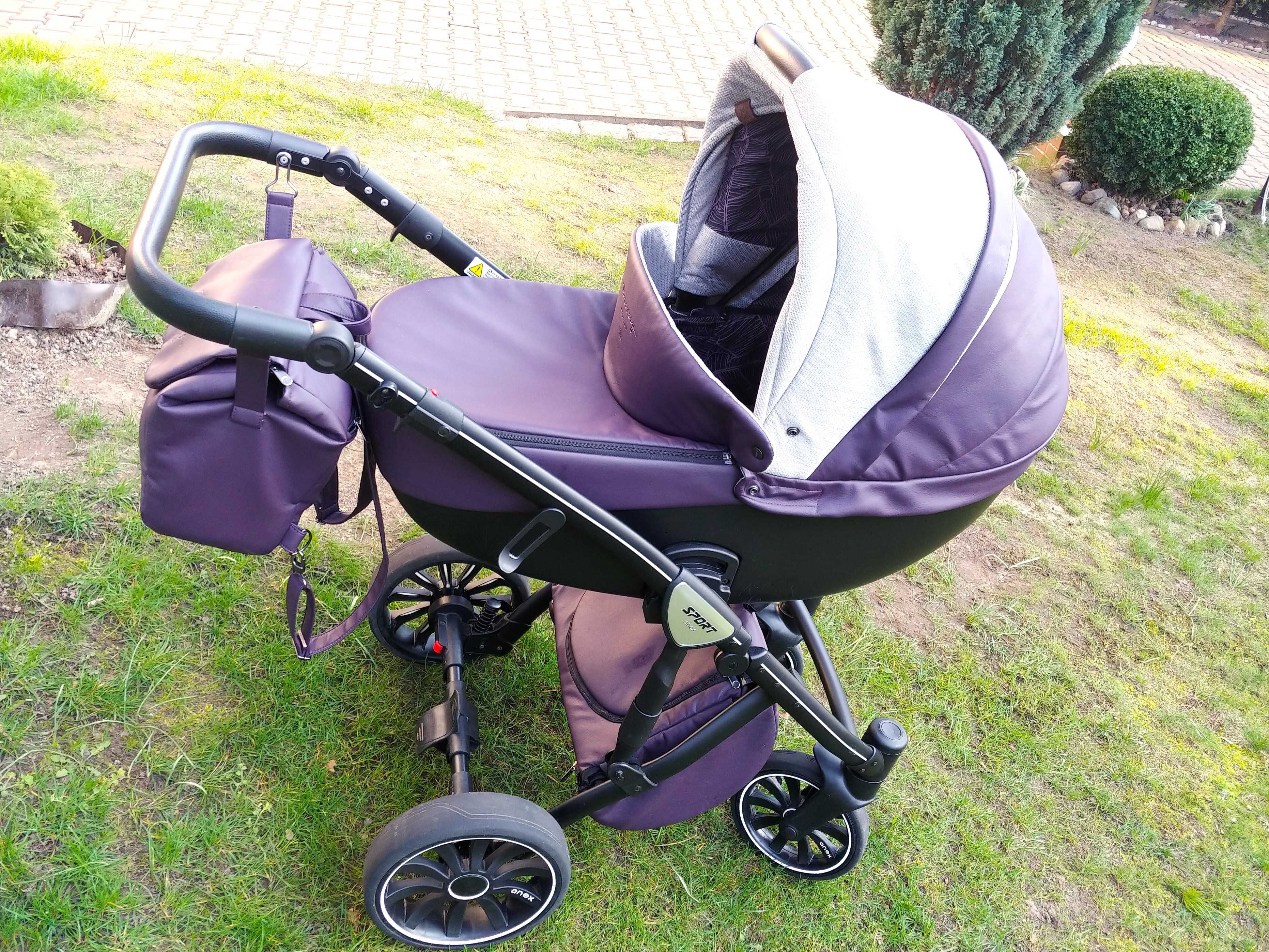 Wózek 2w1 Anex Sport Discovery Edition Limited Fiolet Ekoskóra