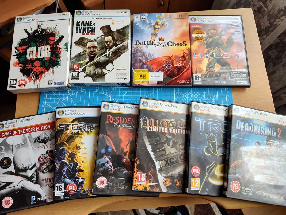 Zestaw 10 starych gier PC z GFWL wyd. premierowe Rarytasy