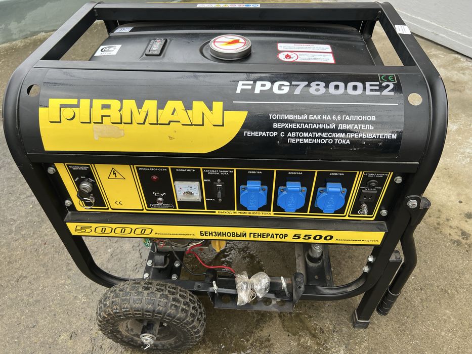 Бензиновий генератор 5квт, firman fpg 7800e2