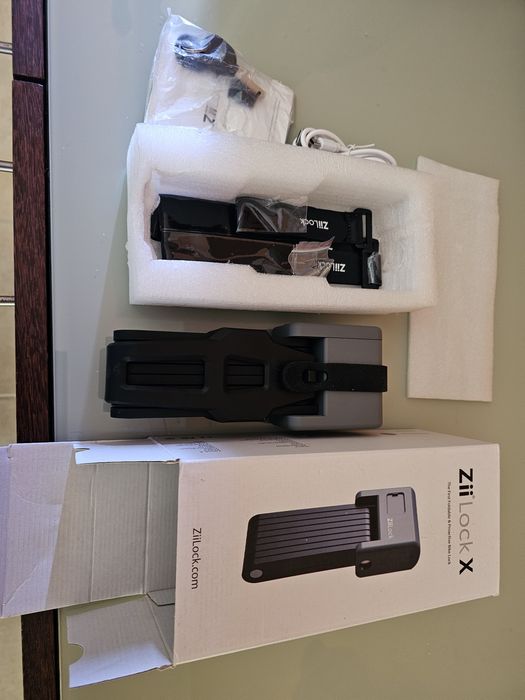 ZiiLock X Smart Folding Bike Lock, impressão digital e aplicativo de s