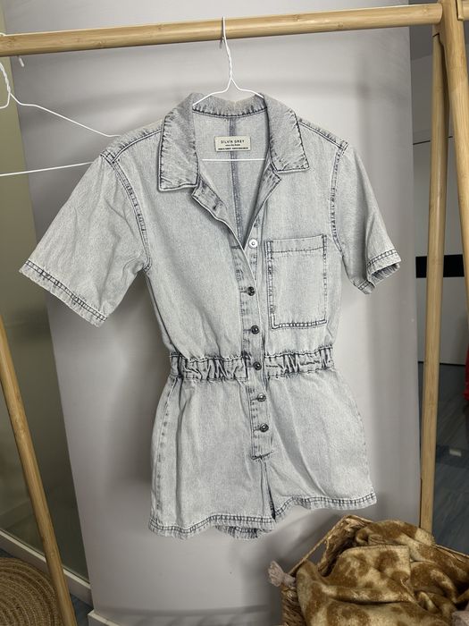 Комбінезон джинсовий DILVIN GREY, EUR 34 — світлий денім