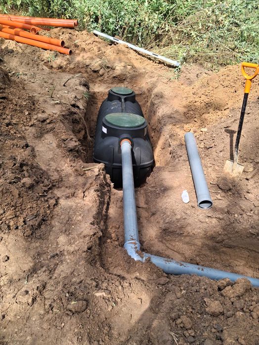 Przyłącza WOD-KAN, usługi ziemne minikoparką, montaż oczyszczalni