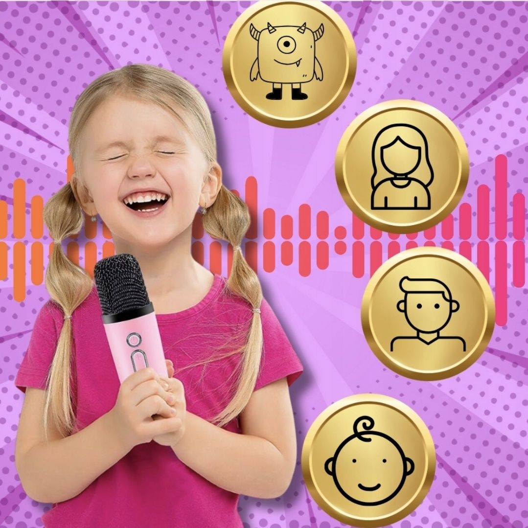 GŁośnik KARAOKE + Mikrofon Głośnik Bluetooth Bezprzewodowy USB RGB