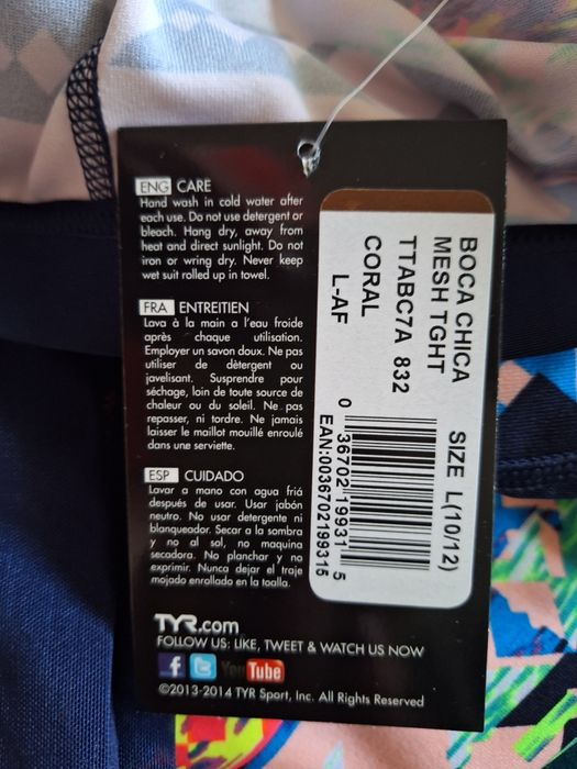 legginsy długie firmy TYR rozmiar L