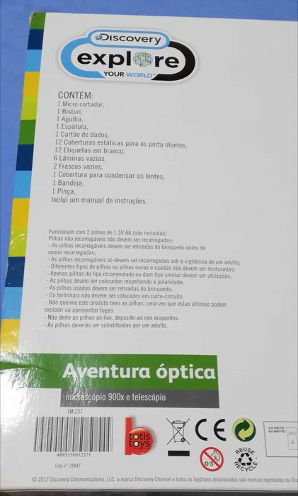 Discovery aventura optica         ( telescópio + microscópio) novo