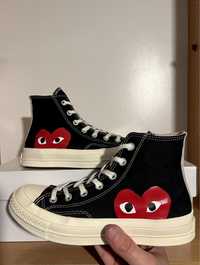 Converse 37.5 CDG Trampki Chuck Taylor 70 Wysokie Czarne 24cm