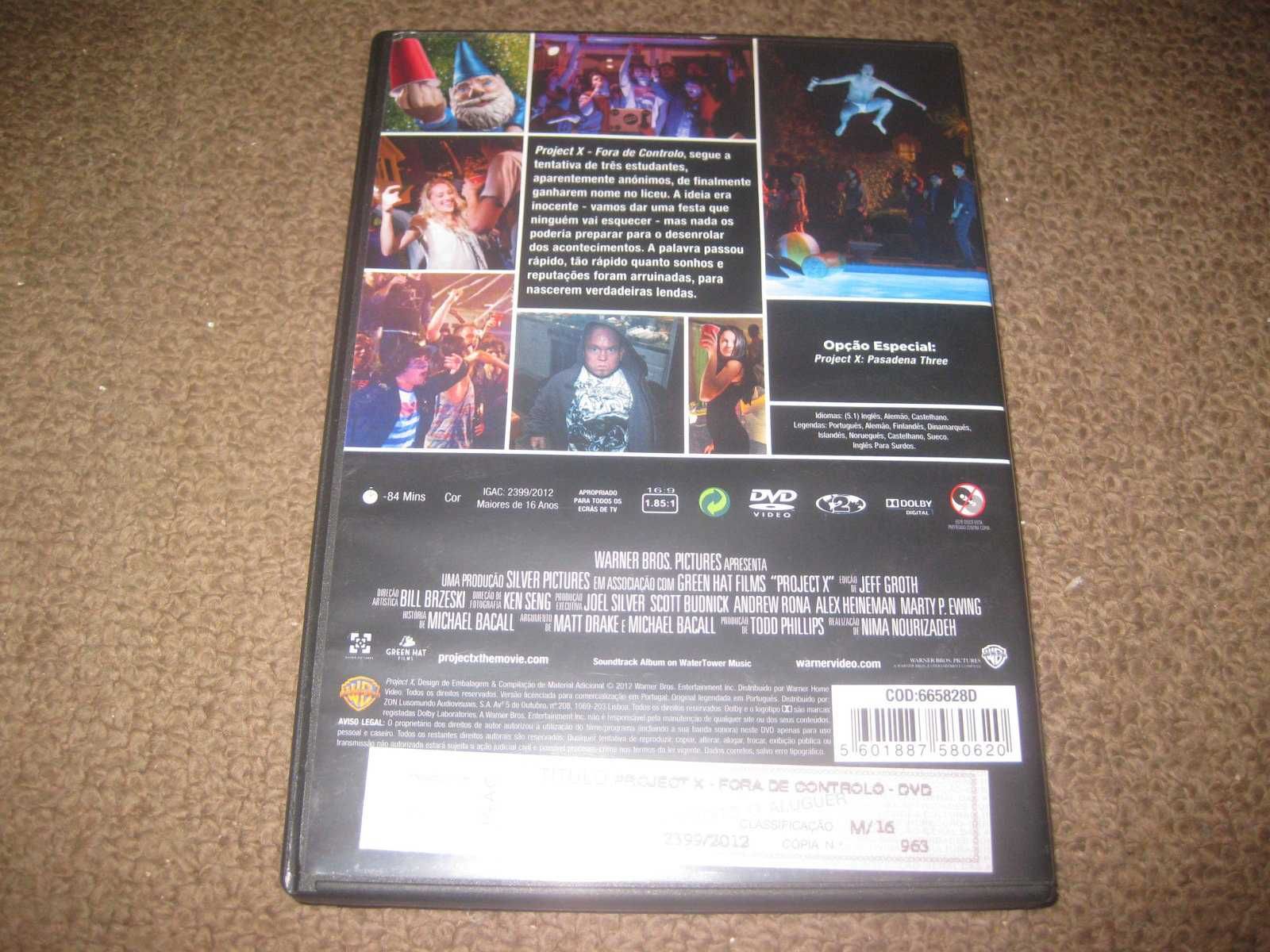 DVD "Project X- Fora de Controlo"