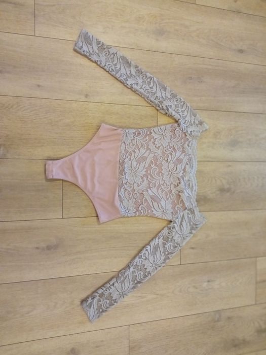 Body bluzka damska elegancka rozmiar 36 S 38 M koronka wesele urodziny