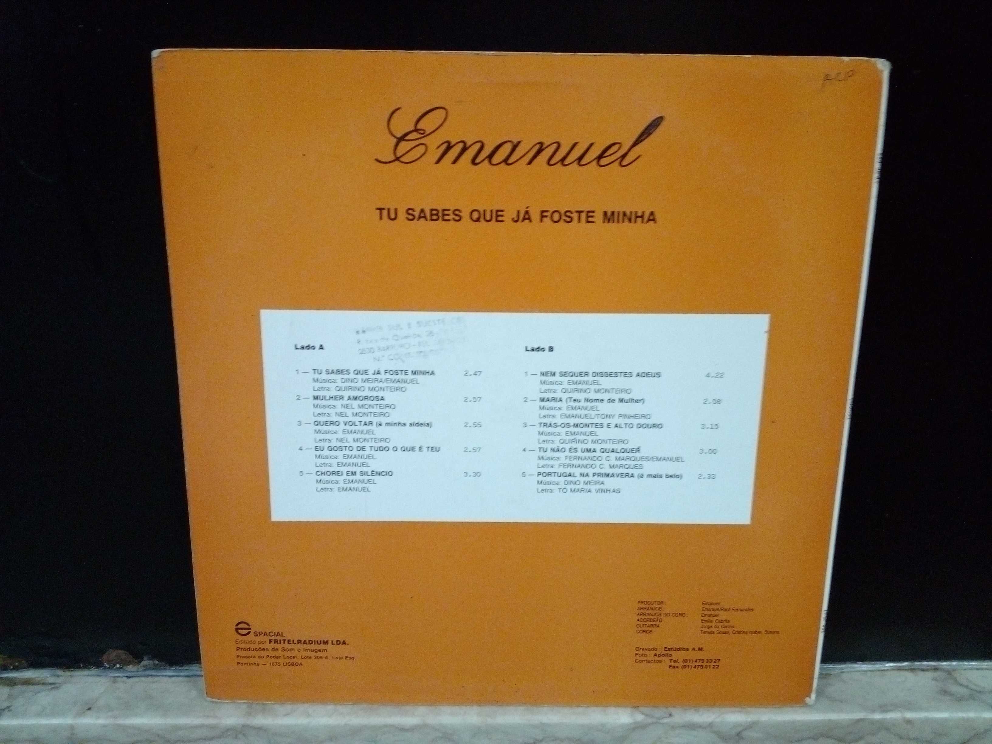 Emanuel - Tu Sabes Que Já Foste Minha Vinil LP 1º Álbum