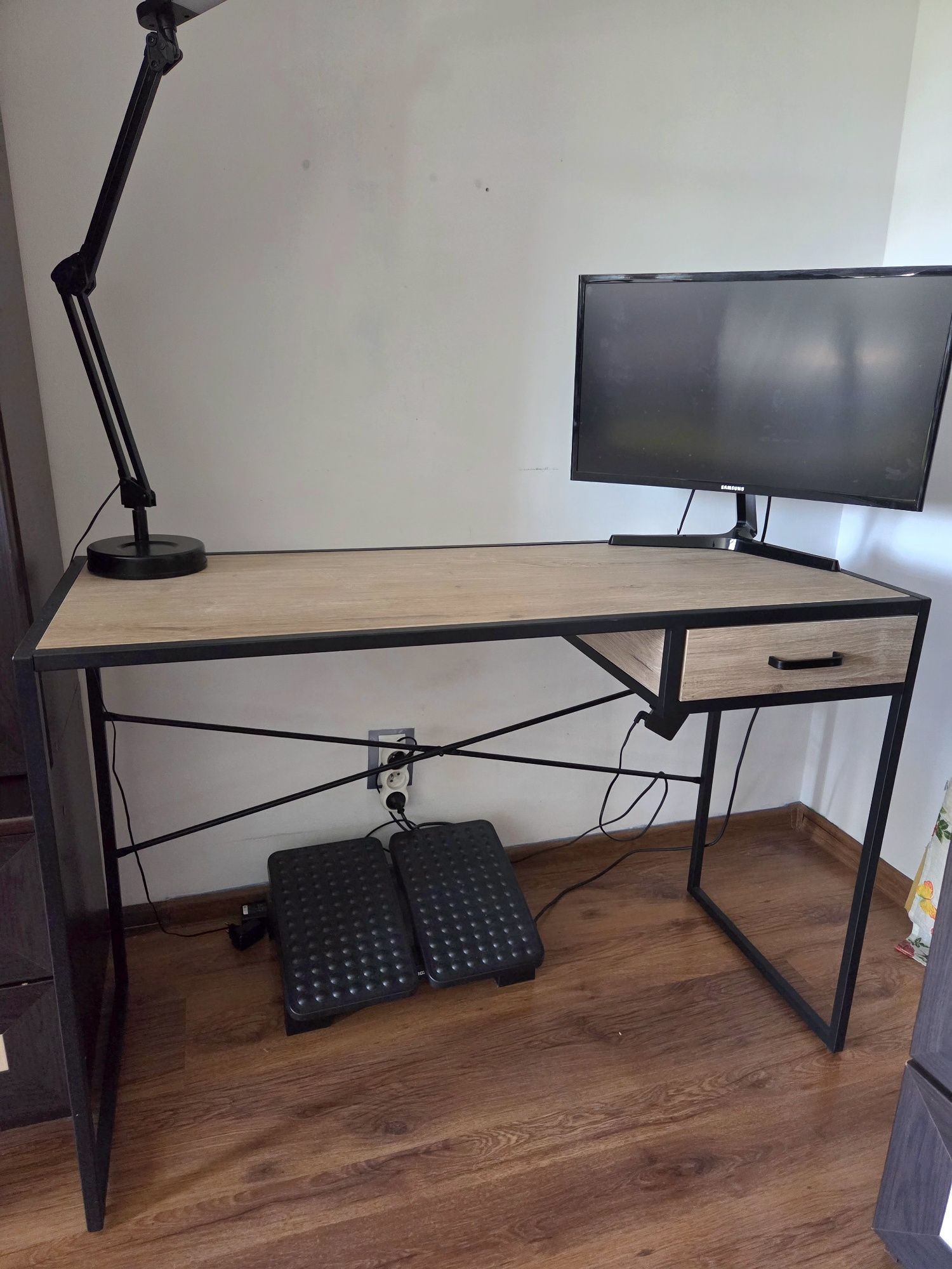 Biurko dąb industrialne loftowe 110x45