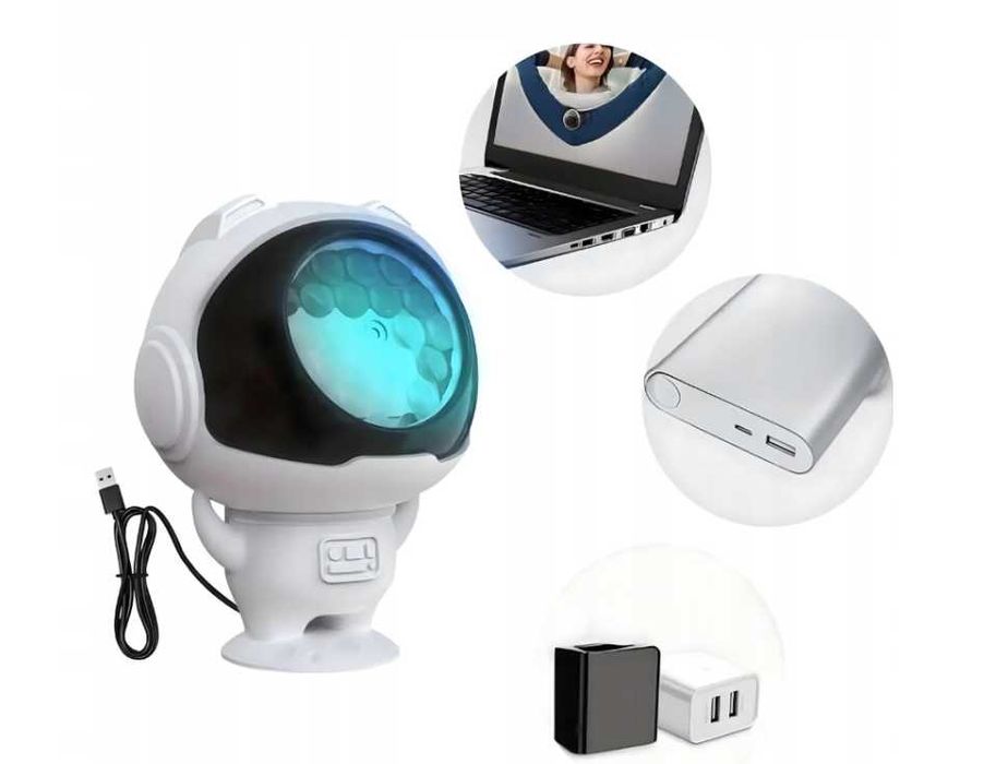Projektor Rzutnik Led Astronauta Lampka Nocna DLla Dzieci Świąteczny