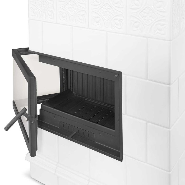 Piec kominek kaflowy narożny koza PORTO biały 13 kW EkoProjekt 2022