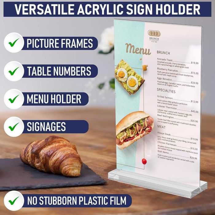 Akrylowy stojak ekspozycyjny A5-6szt. na wesele/menu/reklamę/cenę372