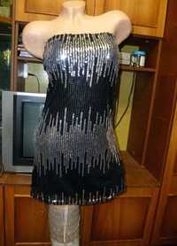 Коктельное мини-платье блестящее в пайетках Ferierli S|M