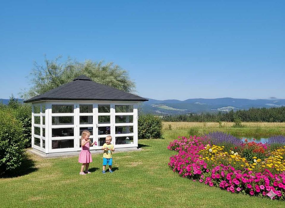 DOMEK SZKLANY 5x5 ALTANA SZKLANA 4x4 altana 5x5 sauna jacuzzi MDN10B