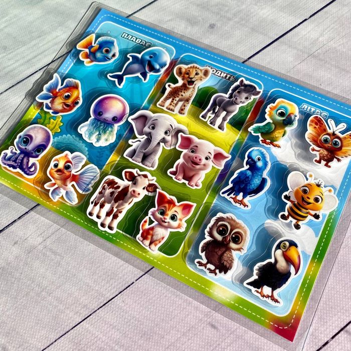 Ігри на липучках, А4, різні теми