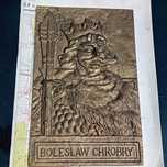 Plakieta Bolesław Chrobry z mosiądzu