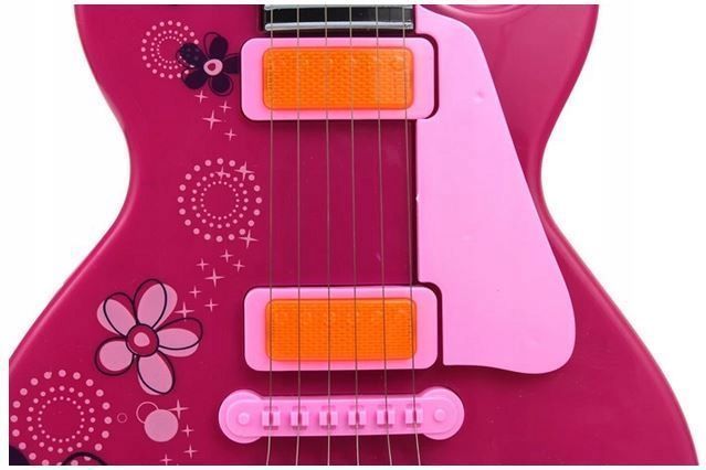 Gitara Elektryczna Dla Dzieci – Różowa Z Rytmami I Melodiami