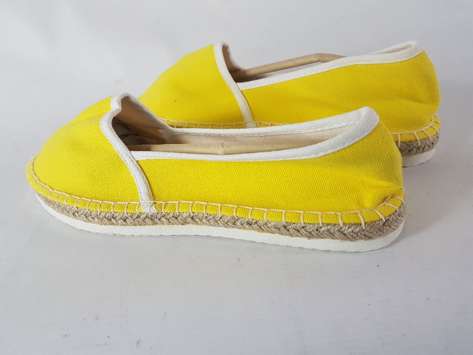 EVEN& ODD MOKASYNY ESPADRYLE damskie R 40 nowe żółte