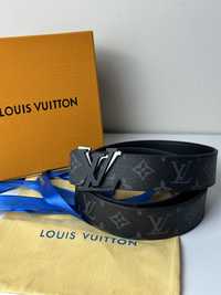 Pasek skórzany Louis Vuitton monogram skóra czarny limitowana edycja